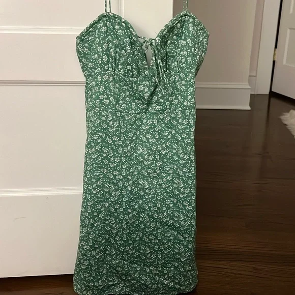 open lace back dress Kenzie Mini Dress Green main image 1